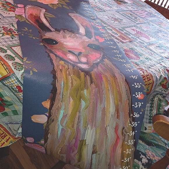 Llama Growth Chart Art Print: Personalized "LUCY" - Picture 3 of 11